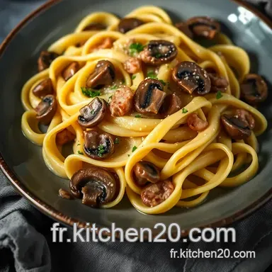 Pappardelle &agrave; la Sauce de Champignons Cr&eacute;meuse : Un Plat R&eacute;confortant Fiche recette
