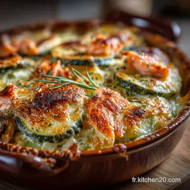 Parmentier Courgettes et Saumon Le gratin Terre et Mer réconfortant Fiche recette