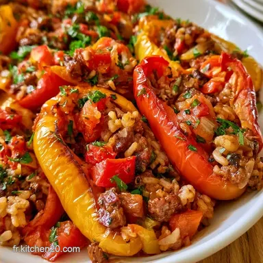 Poivrons Farcis au Air Fryer en 35 Min