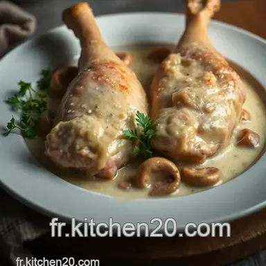 Poulet &agrave; la Cr&egrave;me Fa&ccedil;on Grand-M&egrave;re : Un Plat R&eacute;confortant et Sauvage Fiche recette