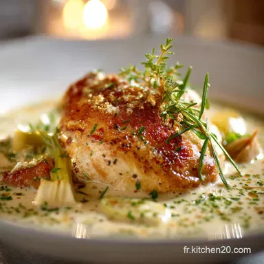 Poulet &agrave; la fondue de Poireau Recette facile et cr&eacute;meuse en 45 min Fiche recette