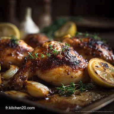 Poulet au Citron Recette Classique Sublim&eacute;e au Citron Confit