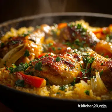 Poulet Basquaise au Riz Complet Authentique et Facile Fiche recette