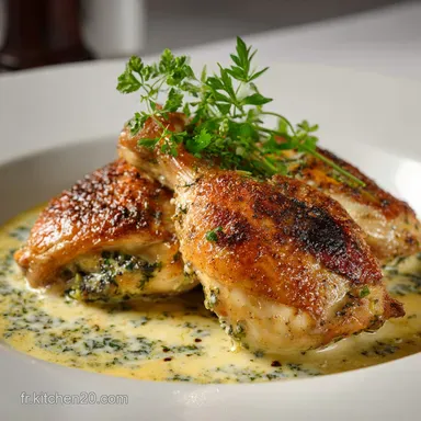 Poulet &agrave; lEstragon et Persil La Sauce Cr&eacute;m&eacute;e Classique et Inratable Fiche recette