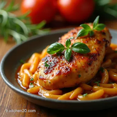 Poulet la Toscane Facile et Pr&ecirc;t en 30mn Mon Secret Fiche recette