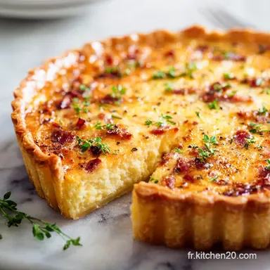 Quiche Lorraine Traditionnelle : Recette Maison en 65 Minutes Fiche recette