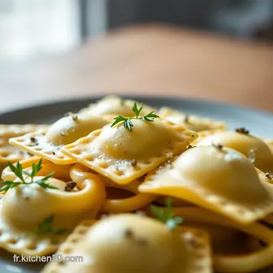 P&acirc;te Ravioli: Fines Herbes au Beurre Brun, un d&eacute;lice! Fiche recette