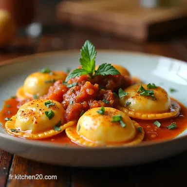 Ravioli Ricotta Lardons Sauce Un Festin &agrave; la Fran&ccedil;aise Fiche recette