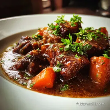 Recette de Sanglier Mijot&eacute; pour 8 Personnes Fiche recette