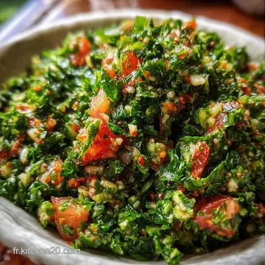 Recette Taboul&eacute; Libanais Persil pour 6 Portions Fiche recette