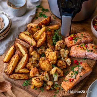 24 Recettes Airfryer: Frites, L&eacute;gumes & Plats Complets