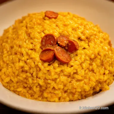 Risotto au Chorizo LEspagne dans votre Assiette Fiche recette