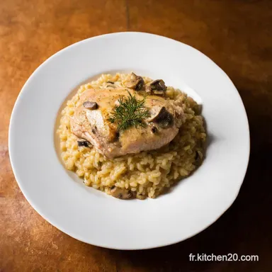 Risotto au Poulet et Champignons Ma Recette Crémeuse Facile Fiche recette