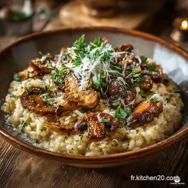 Risotto aux Champignons et Parmesan Le Divin Crémeux Incontournable Fiche recette