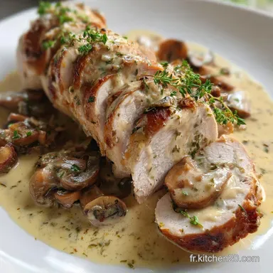 R&ocirc;ti de Filet de Dinde aux champignons : Moelleux Garanti Fiche recette