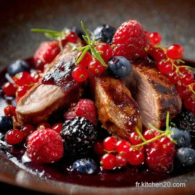 R&ocirc;ti de Sanglier sauce aux Fruits Rouges Cuisson parfaite gibier Fiche recette