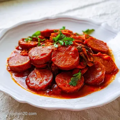 Rougail Saucisses pour 4 Personnes Fiche recette