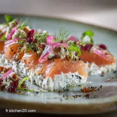 Rouleaux de saumon au fromage frais &agrave; laneth Lap&eacute;ro chic et express Fiche recette
