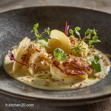 SaintPierre cr&egrave;me de Thym et &eacute;cras&eacute; de pommes de t Recette raffin&eacute;e Fiche recette