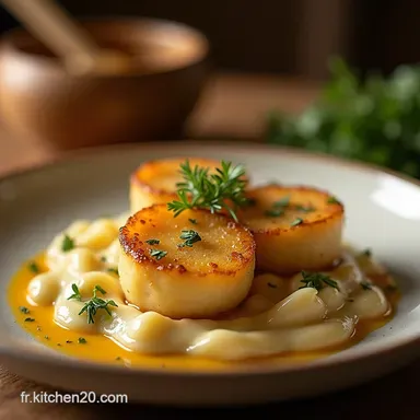 Recette Noix de SaintJacques &agrave; la Cr&egrave;me Sauce Onctueuse en 25 Min Fiche recette