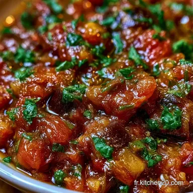 Salade D'Aubergine Marocaine Cuite 40 Min Fiche recette
