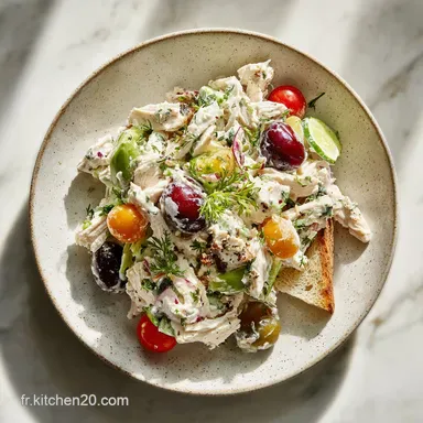 Salade De Poulet Irr&eacute;sistible Pour 4 Portions Fiche recette