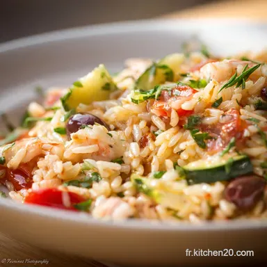 Salade de Riz Proven&ccedil;ale : Recette Authentique, Facile et Estivale Fiche recette