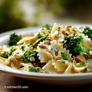 Salade de Farfalle Asperges et Brocoli : L&eacute;g&egrave;re Printani&egrave;re Fiche recette