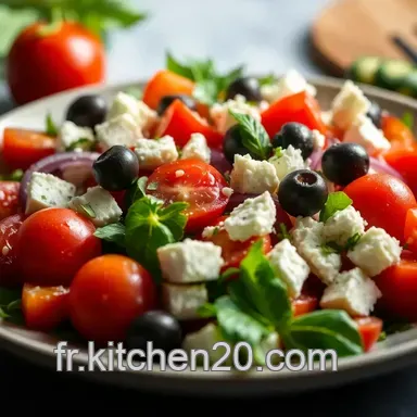 Salade Grecque Authentique: Un Go&ucirc;t de Gr&egrave;ce Facile! Fiche recette