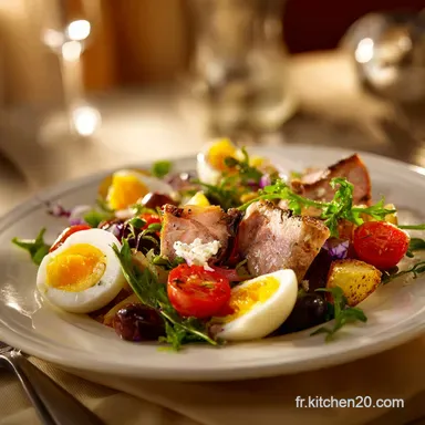 Salade Ni&ccedil;oise La v&eacute;ritable recette traditionnelle rapide et facile Fiche recette
