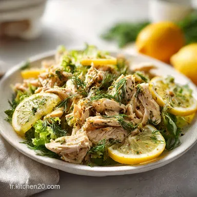 Salade de poulet &agrave; l'aneth pour 4 personnes Fiche recette