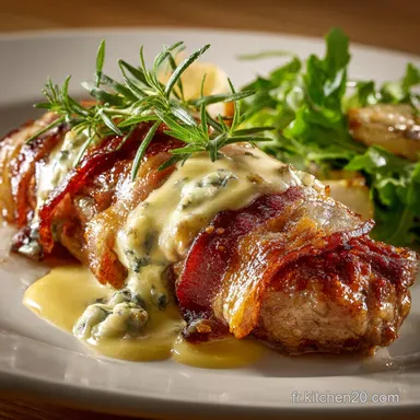 Saltimbocca de veau au Gorgonzola : Recette facile et sauce cr&eacute;meuse. Fiche recette