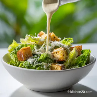 Sauce Salade C&eacute;sar Authentique Pr&ecirc;te en 5 Minutes Fiche recette