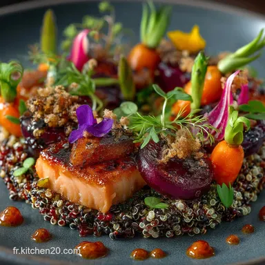 Saumon et Quinoa LAssiette AntiDiab&egrave;te Gourmande et IG Bas Fiche recette