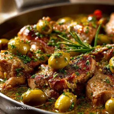 Saut de Veau Corse aux Olives Recette Mijot&eacute;e Authentique du Maquis