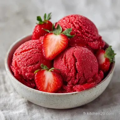 Sorbet Fraise Sans Sucre: Onctueux Fiche recette