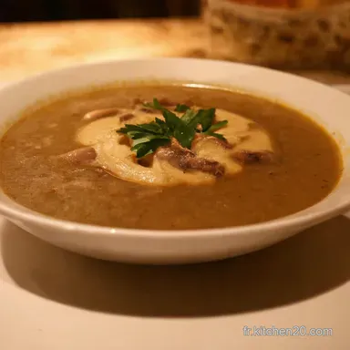 Soupe aux Champignons Cr&egrave;me Mon Secret R&eacute;confortant Fiche recette