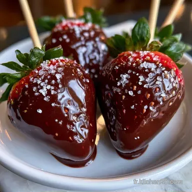 Sucettes Fraises Chocolat au Cacao 70% Fiche recette