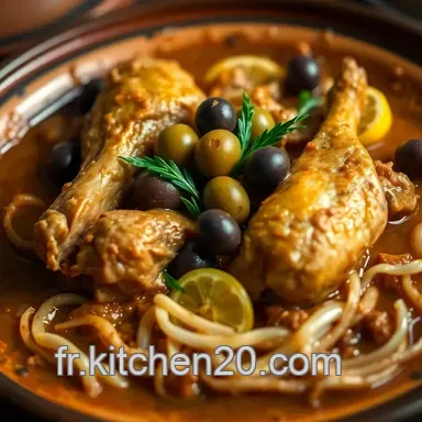 Tajine de Poulet au Citron et Olives : Un Plat Traditionnel Marrakchi Fiche recette