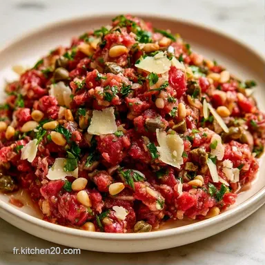 Tartare De B&oelig;uf Au Parmesan Pour 4 Fiche recette
