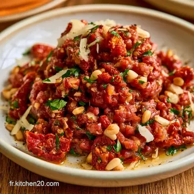 Tartare de B&oelig;uf au Parmesan en 20 Min Fiche recette
