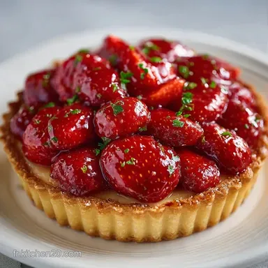 Recette de Tarte aux Fraises (6 pers.) Fiche recette