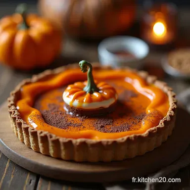 Tarte Halloween CitrouilleChocolat Frissons Gourmands Faciles Fiche recette