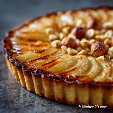 Tarte aux Pommes et Noisettes Recette Pâtisserie Française Facile Fiche recette