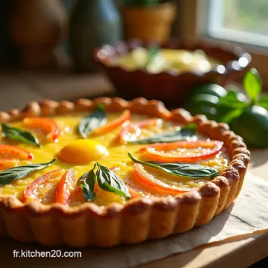 Id&eacute;e Recette Facile et Rapide Tarte Soleil Proven&ccedil;ale Fiche recette