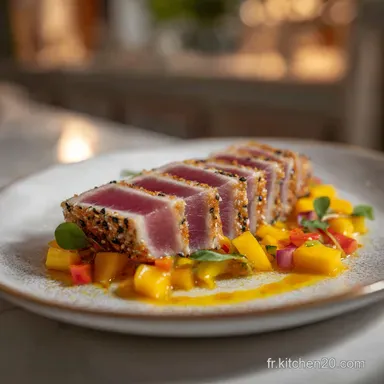 Mi-Cuit De Thon Rouge &Agrave; La Mangue Pour 4 Fiche recette