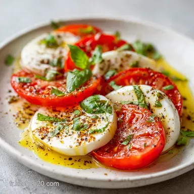 Tomate Mozzarella: Recette Italienne Rapide pour 4 Fiche recette