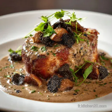 M&eacute;daillon de Veau Sauce Morilles et &eacute;cras&eacute; de Truf Recette de luxe 60 min Fiche recette