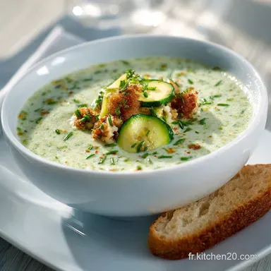Velout&eacute; de Courgettes au Fromage Tartare Recette Facile et Onctueuse Fiche recette