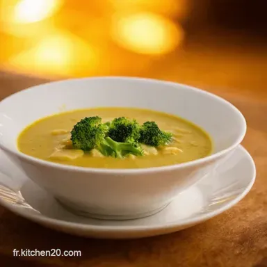 Soupe de Brocolis au Fromage Mon Secret Velout&eacute; Facile Fiche recette